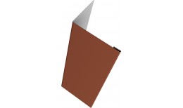 Нащельник (для калиток и ворот) 25х35 жалюзи Milan, Tokyo, Palermo 0,5 Satin Matt с пленкой RAL 8004 терракота (L1,68)