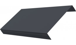 Ламель обратная 150 жалюзи Texas 0,5 Velur X с пленкой RAL 7024 мокрый асфальт
