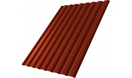Профнастил С20A Grand Line 0,5 Satin с пленкой RAL 8004 терракота