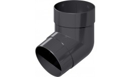 Колено трубы 67 град. Дизайн 100 ПВХ Grand Line графит (RAL 7024)