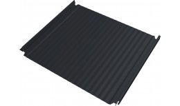 Кликфальц Double Pro Гофр Grand Line 0,5 Drap ТХ с пленкой на замках RAL 7024 мокрый асфальт