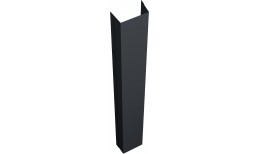 Крепежная планка нижняя для забора жалюзи Техас Grand Line 0,5 Полидэкстер TwinColor RAL 7024 мокрый асфальт (3м)