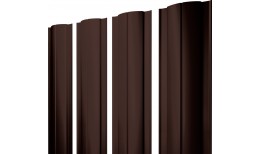 Штакетник Круглый с прямым резом Grand Line 0,5 Drap RAL 8017 шоколад