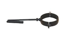 Хомут трубы GL PU 90 мм RAL 7024 мокрый асфальт с окрашенной шпилькой