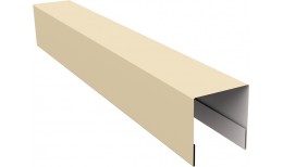 Планка боковая для забора из сайдинга Блок-хаус новый Grand Line 0,45 ПЭ RAL 1015 светлая слоновая кость (2,06м)