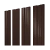 Штакетник Twin с прямым резом 0,4 PE-Double RAL 8017 шоколад