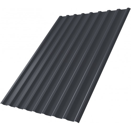 Профнастил С20R Grand Line 0,45 Drap СТ слим RAL 7024 мокрый асфальт