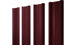 Штакетник М-образный A с прямым резом Grand Line 0,45 Drap ТР RAL 3005 красное вино