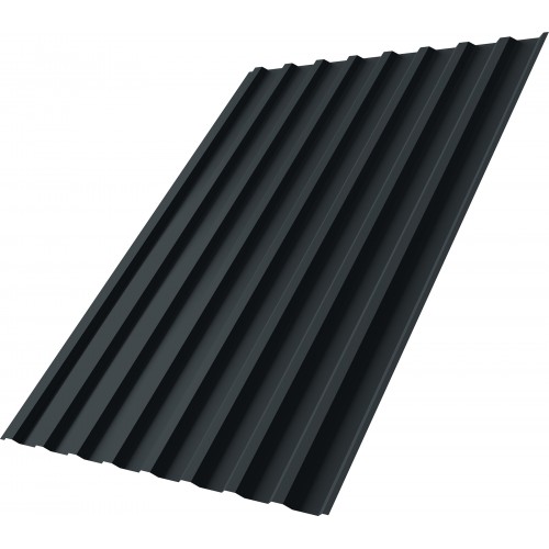 Профнастил С20B Grand Line 0,5 PurPro Matt 275 с пленкой RAL 7016 антрацитово-серый