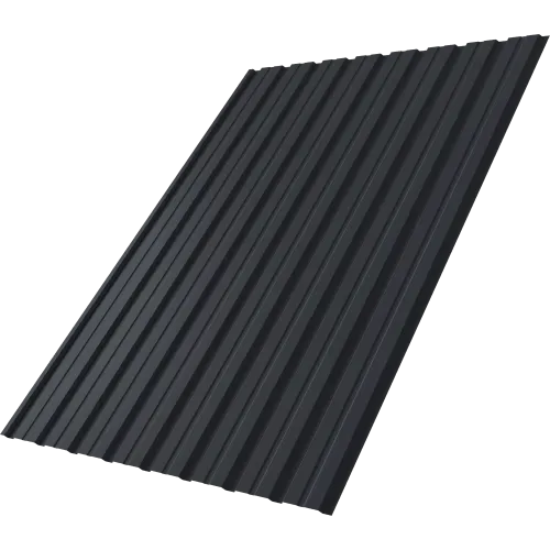 Профнастил С10B Grand Line 0,45 ПЭ матовый с пленкой RAL 7024 мокрый асфальт