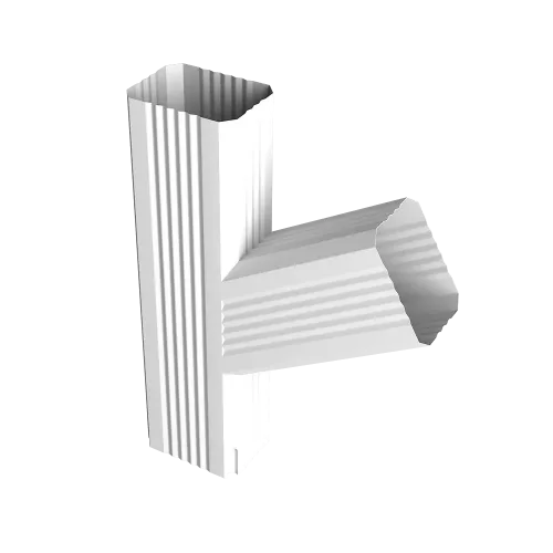 Тройник прямоугольный правый Vortex Lite PE RAL 9003 сигнальный белый