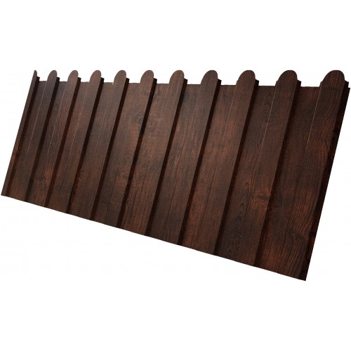 Профнастил С8A v02 фигурный Grand Line 0,45 Print-Double Premium Cherry Wood Dark F