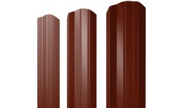 Штакетник М-образный А фигурный 0,45 PE-Double RAL 3005 красное вино