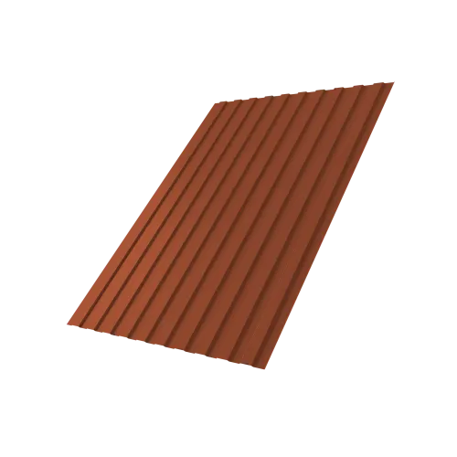 Профнастил С8B v03 0,5 Satin RAL 8004 терракота