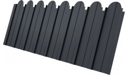 Профнастил C10A фигурный Grand Line 0,45 Drap СТ двухсторонний RAL 7024 мокрый асфальт
