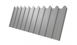 Профнастил С8A v02 фигурный Grand Line 0,5 Satin RAL 9006 бело-алюминиевый