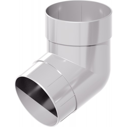 Колено трубы 67 град. Дизайн 100 ПВХ Grand Line белое (RAL 9003)