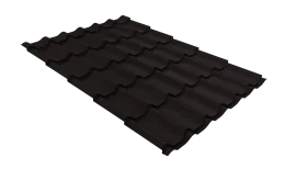Металлочерепица классик 0,45 Drap RAL 9005 черный