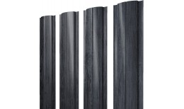 Штакетник Полукруглый Slim с прямым резом 0,45 Print Premium Grey Wood TwinColor