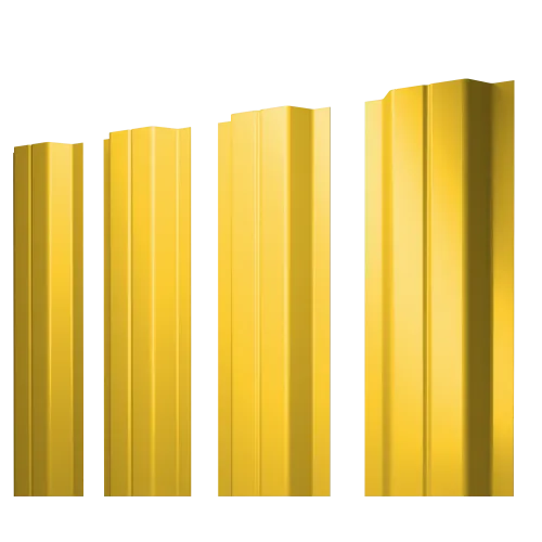 Штакетник П-образный A с прямым резом 0,45 PE RAL 1018 цинково-желтый