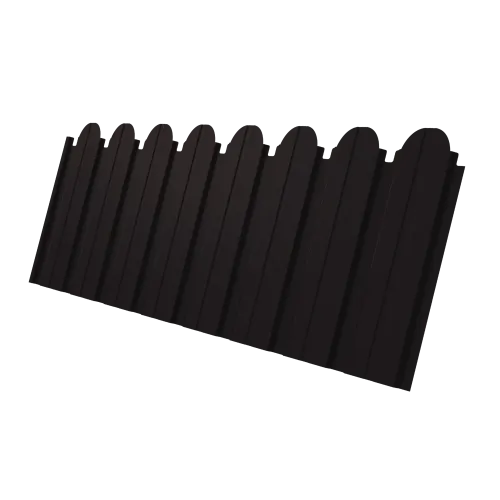 Профнастил C10B фигурный 0,4 PE-Matt-Double RAL 9005 черный
