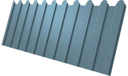 Профнастил С8A v02 фигурный Grand Line 0,45 Drap TX RAL 5024 пастельно-синий