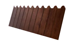 Профнастил С8A v02 фигурный Grand Line 0,45 Print Elite Cherry Wood TwinColor