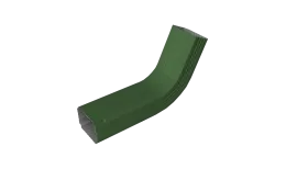 Колено трубы гофрированное Vortex в2 76х102мм RAL 6002 лиственно-зеленый