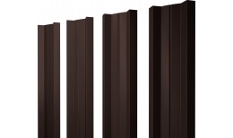 Штакетник М-образный A с прямым резом Grand Line 0,45 Drap СТ слим RAL 8017 шоколад