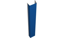 Крепежная планка нижняя для забора жалюзи Техас Grand Line 0,45 ПЭ RAL 5005 сигнальный синий (1,8м)