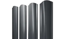 Штакетник Круглый фигурный 0,45 PE-Double RAL 7024 мокрый асфальт