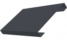 Ламель лицевая 150 жалюзи Texas 0,5 Velur X с пленкой RAL 7024 мокрый асфальт