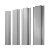 Штакетник Прямоугольный с прямым резом 0,45 PE RAL 9006бело-алюминиевый