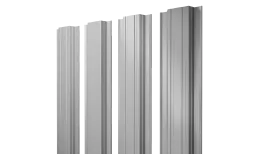 Штакетник Прямоугольный с прямым резом 0,45 PE RAL 9006бело-алюминиевый