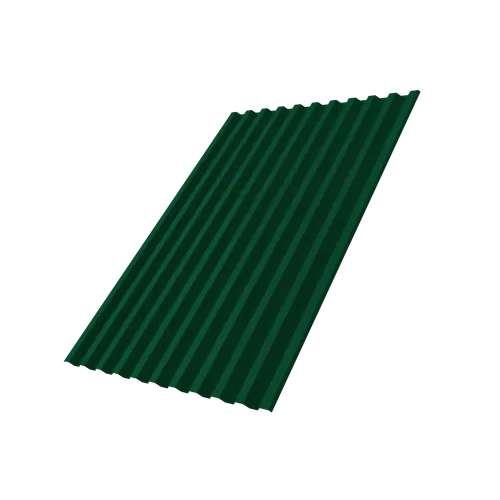 Профнастил С21R 0,45 PE lite с пленкой RAL 6005 зеленый мох