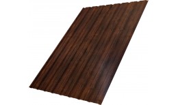Профнастил C10B фигурный 0,45 Print-Double Premium Cherry Wood Dark F