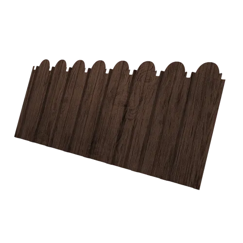 Профнастил C10A фигурный 0,4 Print Premium Antique Wood TwinColor