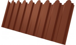 Профнастил С20A фигурный Grand Line 0,5 Satin Matt RAL 8004 терракота