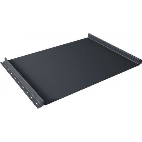 Кликфальц Grand Line 0,45 ПЭ двухсторонний с пленкой на замках RAL 7024 мокрый асфальт