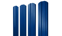 Штакетник Twin фигурный 0,45 PE RAL 5002 ультрамариново-синий