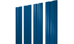 Штакетник Twin с прямым резом 0,5 PE RAL 5005 сигнальный синий