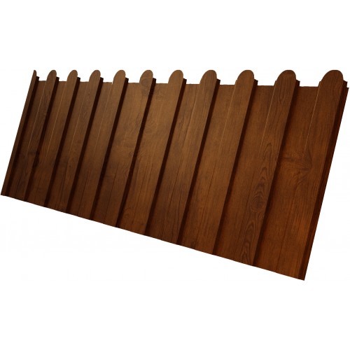 Профнастил С8A v02 фигурный Grand Line 0,4 Print Premium с пленкой Golden Wood Intense FTC