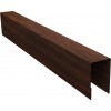 Планка боковая для забора из сайдинга Квадро Брус, Вертикаль Grand Line 0,45 Принт Премиум двухсторонний Бразильская вишня темная Фреш (2м)