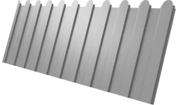 Профнастил С8A v02 фигурный Grand Line 0,45 Drap TX RAL 7047 телегрей 4