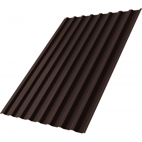 Профнастил С20B Grand Line 0,45 Drap TwinColor с пленкой RAL 8017 шоколад