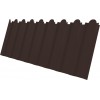 Профнастил С20B фигурный Grand Line 0,45 Drap-double TX RR 32 темно-коричневый