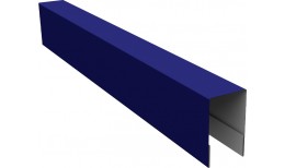 Планка боковая для забора из сайдинга Квадро Брус, Вертикаль Grand Line 0,45 ПЭ RAL 5002 ультрамариново-синий (2,5м)