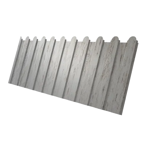Профнастил С8A v02 фигурный Grand Line 0,45 Print Elite Snow Wood TwinColor