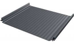 Кликфальц Про Гофр Grand Line 0,45 Drap TwinColor с пленкой на замках RAL 7024 мокрый асфальт