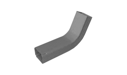Колено трубы гофрированное Vortex в2 76х102мм RAL 7004 сигнальный серый